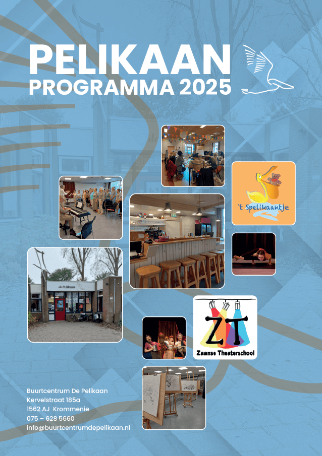 Programmaboekje buurtcentrum de Pelikaan 2025