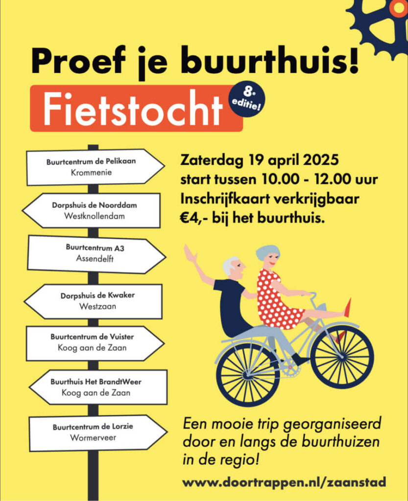 Fietstocht langs alle buurtcentra van Zaanstad