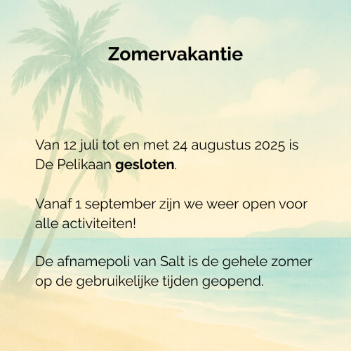 Zomersluiting aankondiging 2025