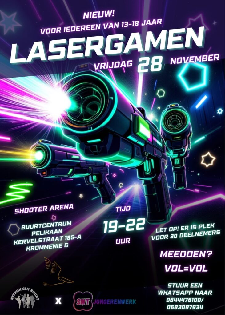 Lasergamen in de Pelikaan, Krommenie, Zaanstad